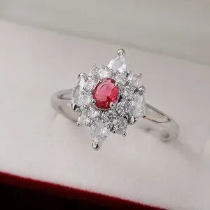 ️925 STERLING SILVER | Jewelry | Luxury Ruby Old Mine Diamond Noble ...